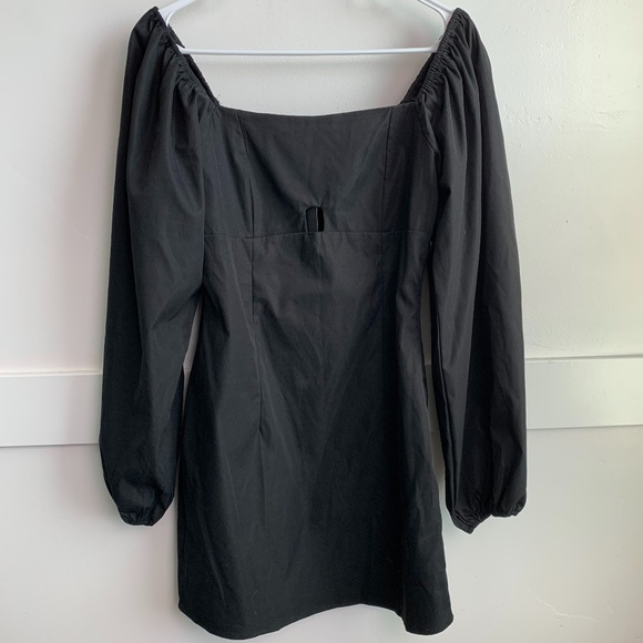 plain black tea dress